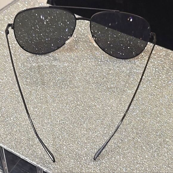 DIFF Scarlett 49MM Mirrored Aviator Sunglasses- Matte Black/Purple - Picture 7 of 8